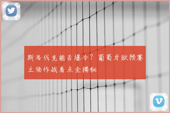 斯洛伐克能否爆冷？葡萄牙欧预赛主场作战看点全揭秘